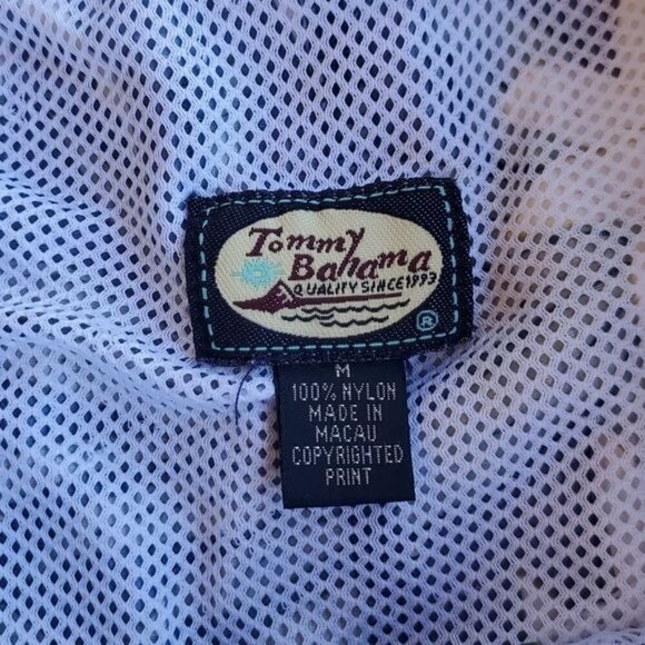 Tommy Bahama 100% Nylon Cinched Closure Pocketed‎ Sz. M Board Shorts Swim Trunks - Picture 10 of 13